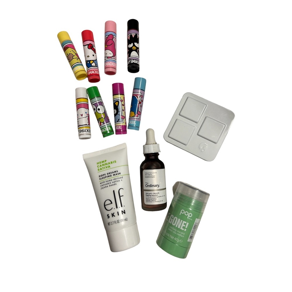 Lot of skincare and makeup